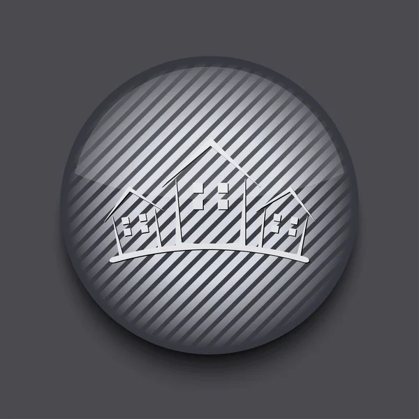 Vector ícone círculo aplicativo listrado no fundo cinza. Eps 10 —  Vetores de Stock