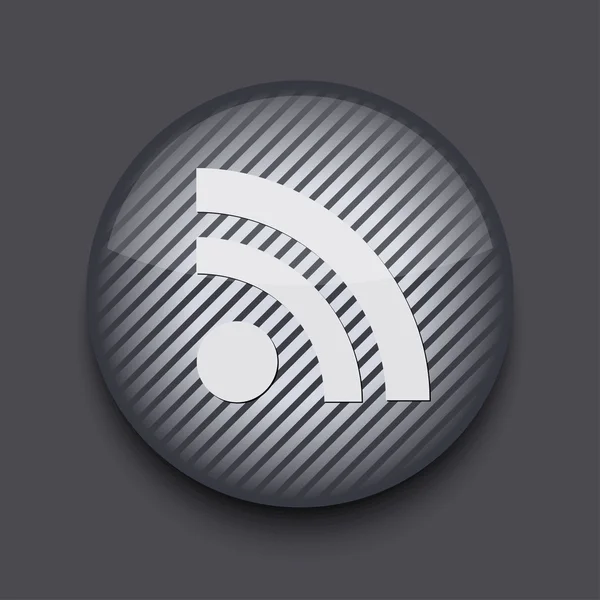 Vector app cirkel gestreepte pictogram op grijze achtergrond. EPS 10 — Stockvector