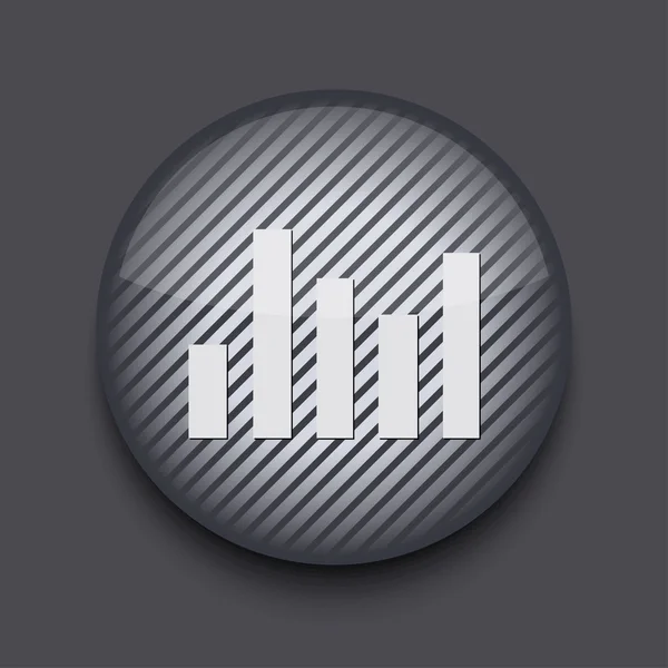 Vektor app cirkel randig ikon på grå bakgrund. EPS 10 — Stock vektor