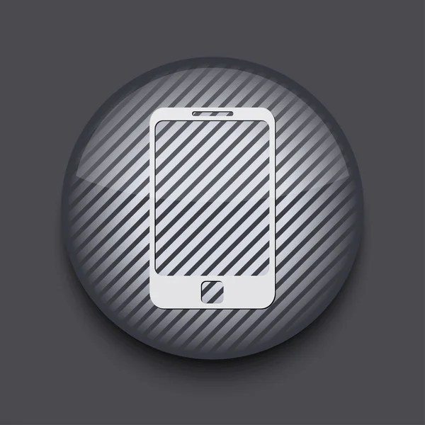 Vecteur app cercle rayé icône sur fond gris. Eps 10 — Image vectorielle