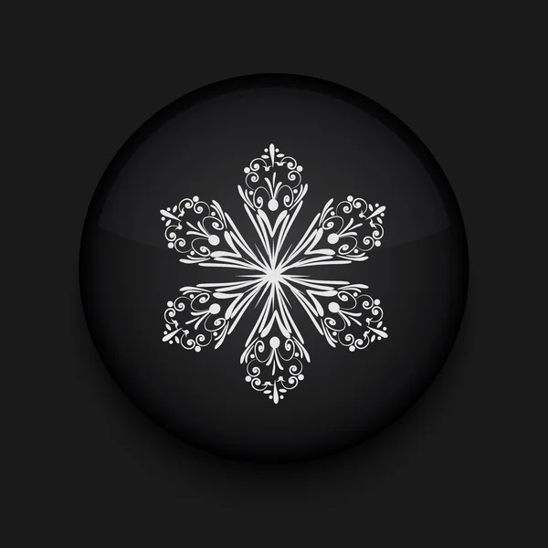 Icona del Fiocco di neve vettoriale. EPS10. Facile da modificare — Vettoriale Stock