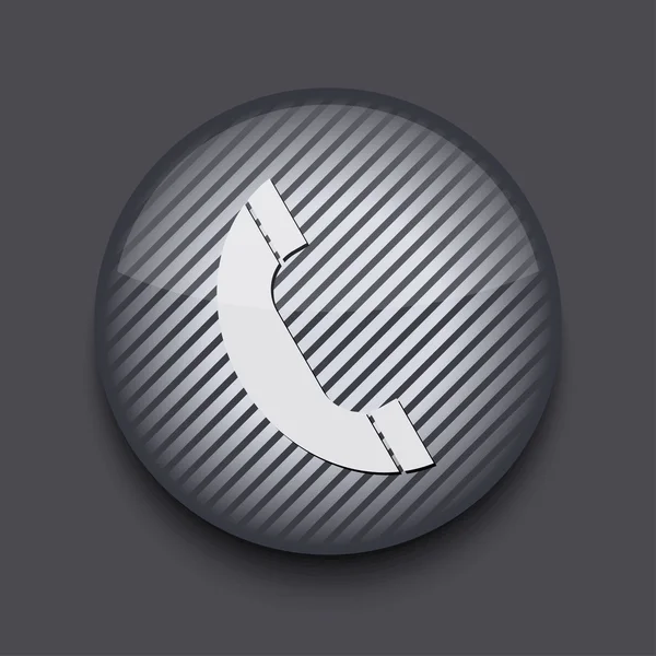 ベクトルのアプリは、灰色の背景上のストライプのアイコンを円。eps10 — ストックベクタ