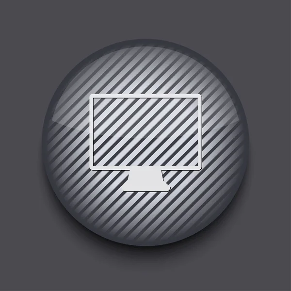 Vector aplicación círculo rayas icono sobre fondo gris. Eps 10 — Vector de stock