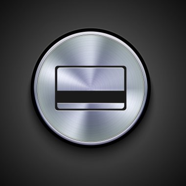 vector metal icon on gray background. Eps10