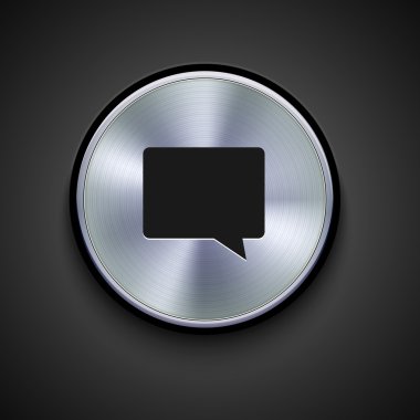 vector metal icon on gray background. Eps10