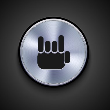 vector metal icon on gray background. Eps10