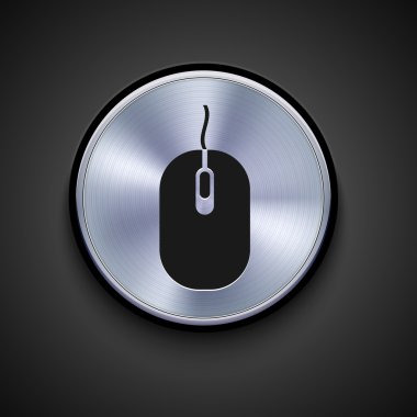 vector metal icon on gray background. Eps10