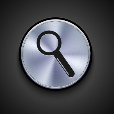 vector metal icon on gray background. Eps10