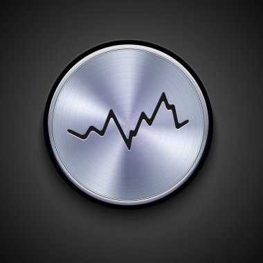 vector metal icon on gray background. Eps10