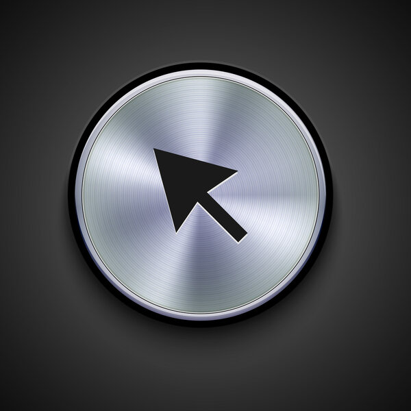 vector metal icon on gray background. Eps10