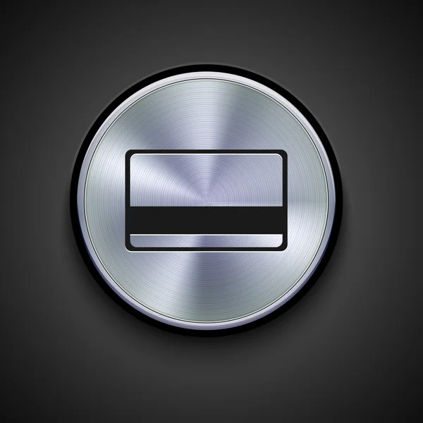 Vector metal icon on gray background. Eps10 — Stockvector