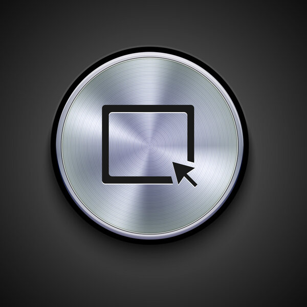 vector metal icon on gray background. Eps10