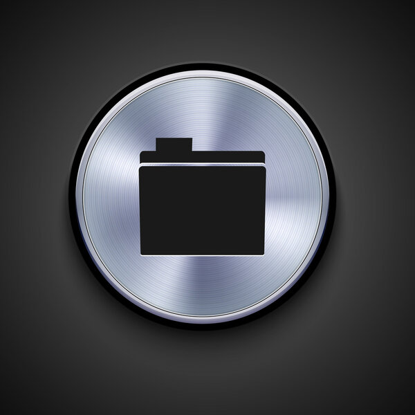 иконка векторного металла на сером фоне. Eps10
