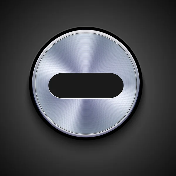 灰色の背景にベクトルのメタル アイコン。eps10 — ストックベクタ