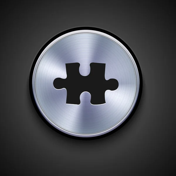 Vector metal icon on gray background. Eps10 — Stok Vektör