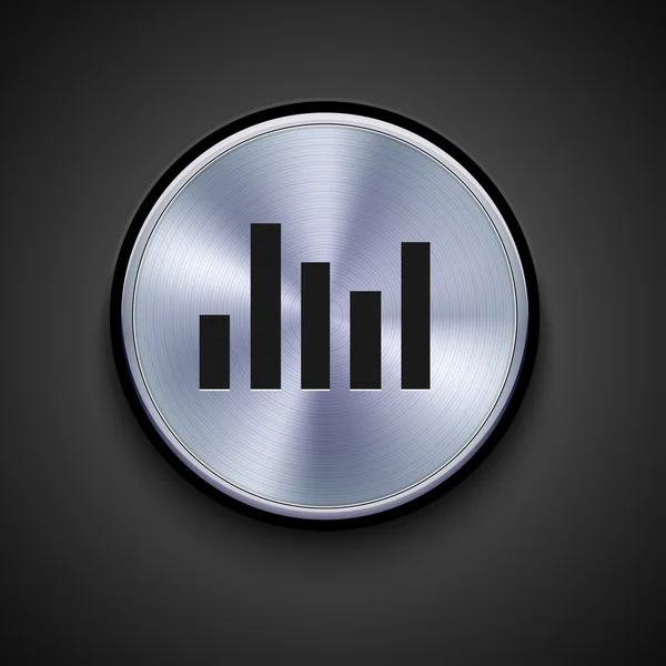 Vector metal icon on gray background. Eps10 — Stockvector