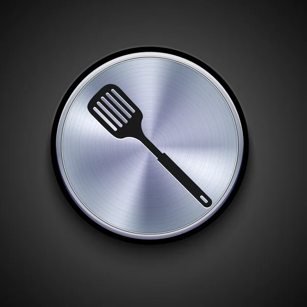 Vector metal icon on gray background. Eps10 — Stok Vektör