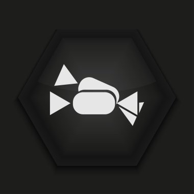  creative icon on black background. Eps10