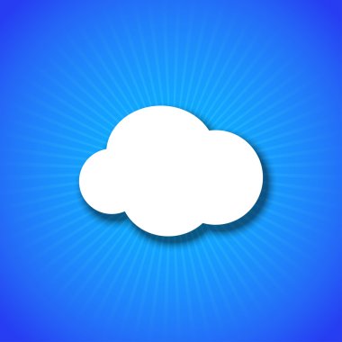 vektör cloud tasarım öğesi metin için yer ile. eps10