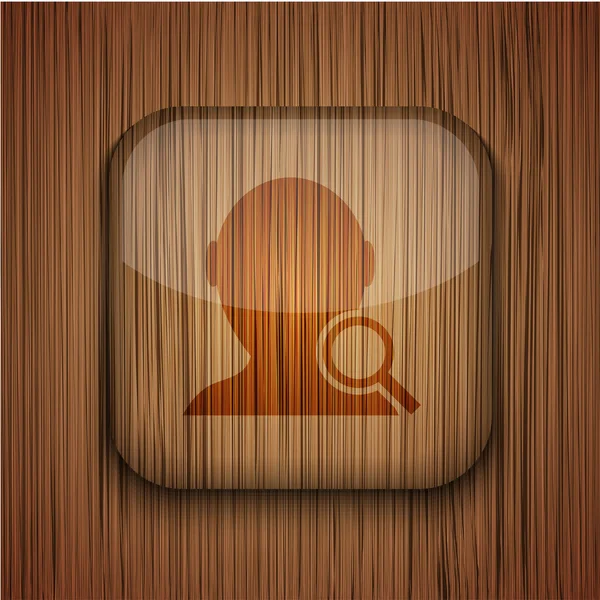 木製の背景のベクトル木製アプリ アイコン。eps10 — ストックベクタ