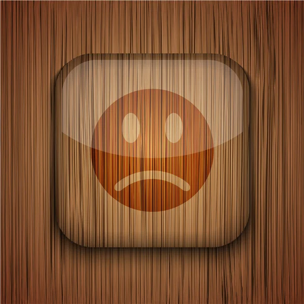 Ξύλινα app εικονίδιο του φορέα σε ξύλινα φόντο. eps10 — Διανυσματικό Αρχείο