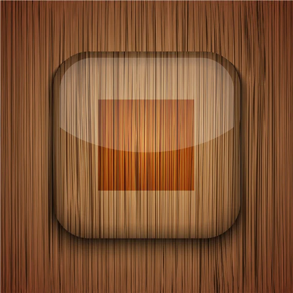 Vector houten app pictogram op houten achtergrond. eps10 — Stockvector