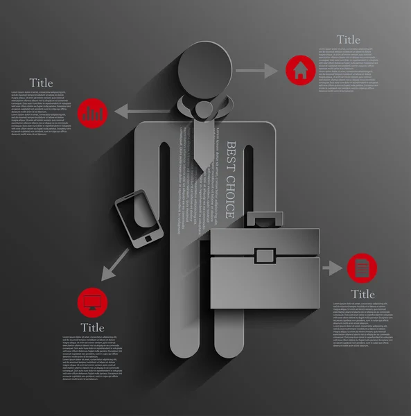 Vector infográfico empresário design de fundo. Eps10 — Vetor de Stock