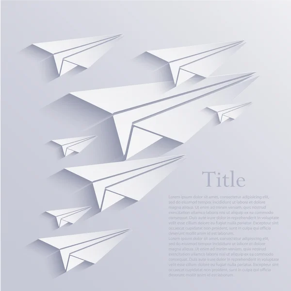 Vector origami airplane icon background. Eps10 — Stock Vector