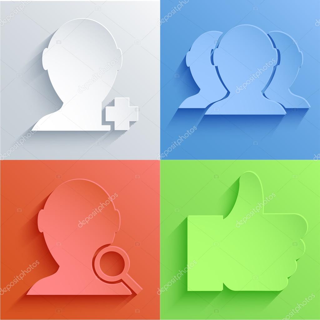 Vector social Network icon set backgrounds. Eps10
