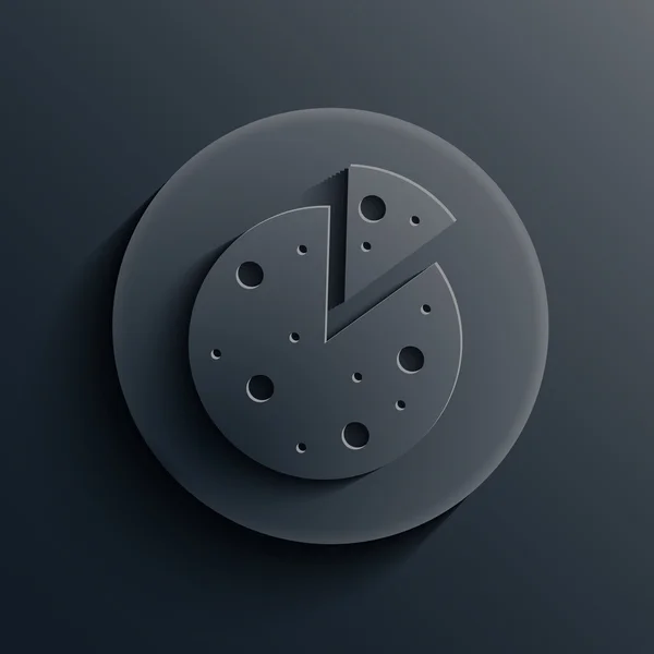 Vektorové temný kruh ikonu. eps10 — Stockový vektor