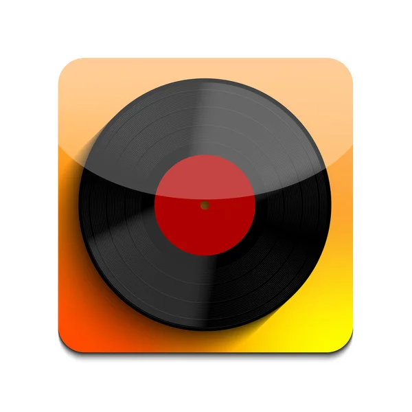 Vektorové Staré vinylové záznamu ikona na bílém pozadí. eps10 — Stockový vektor