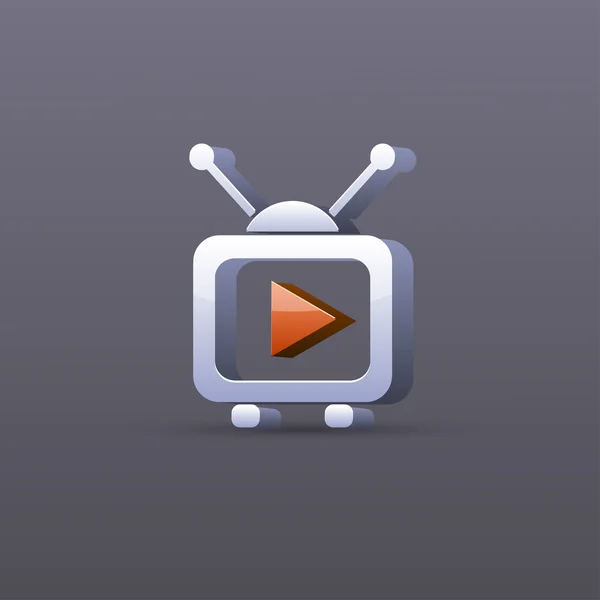 Icono de TV vectorial. Eps10 — Vector de stock