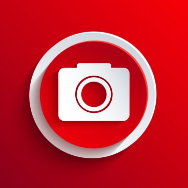 vektör kırmızı daire simgesi. eps10