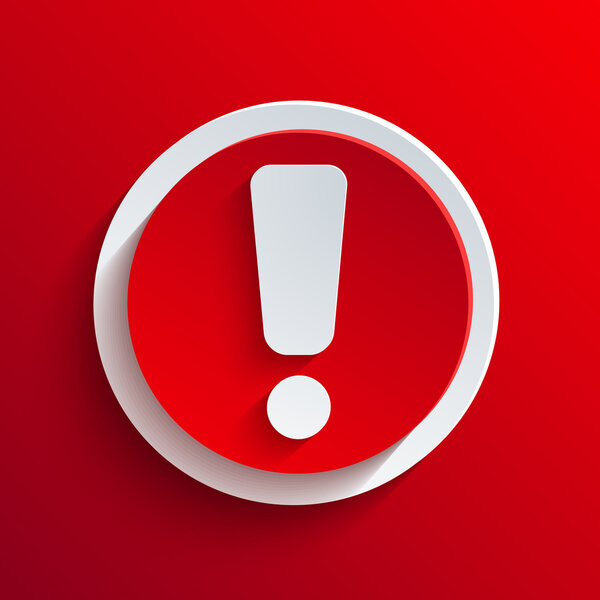 Vector red circle icon. Eps10