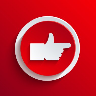 vektör kırmızı daire simgesi. eps10