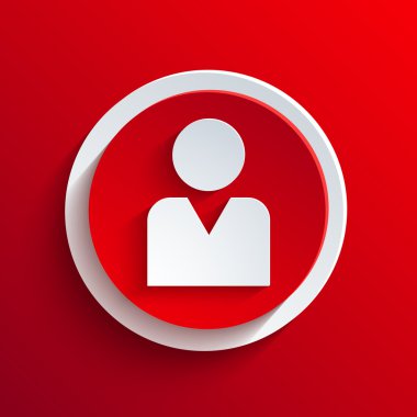 vektör kırmızı daire simgesi. eps10