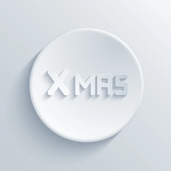 ベクトルの軽いクリスマスの円のアイコン — ストックベクタ