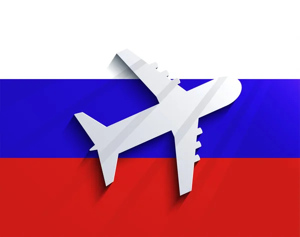 Bandeira vetorial com avião. Fundo de viagem. Eps 10 —  Vetores de Stock