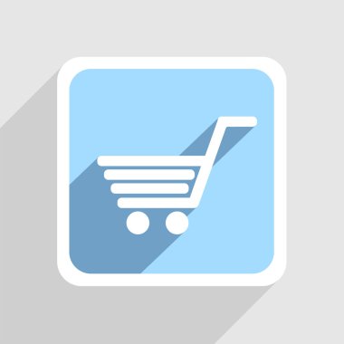 gri zemin üzerine mavi vektör simgesi. eps10