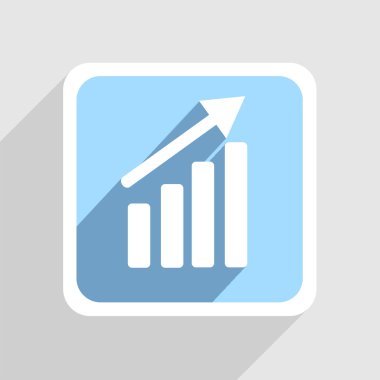 gri zemin üzerine mavi vektör simgesi. eps10