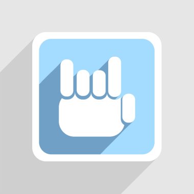 gri zemin üzerine mavi vektör simgesi. eps10