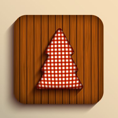 Noel ahşap app. eps10 vektör