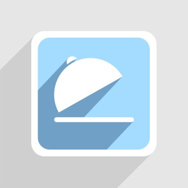 gri zemin üzerine mavi vektör simgesi. eps10