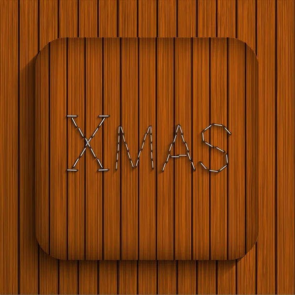 Векторное деревянное рождественское приложение. Eps10 — стоковый вектор