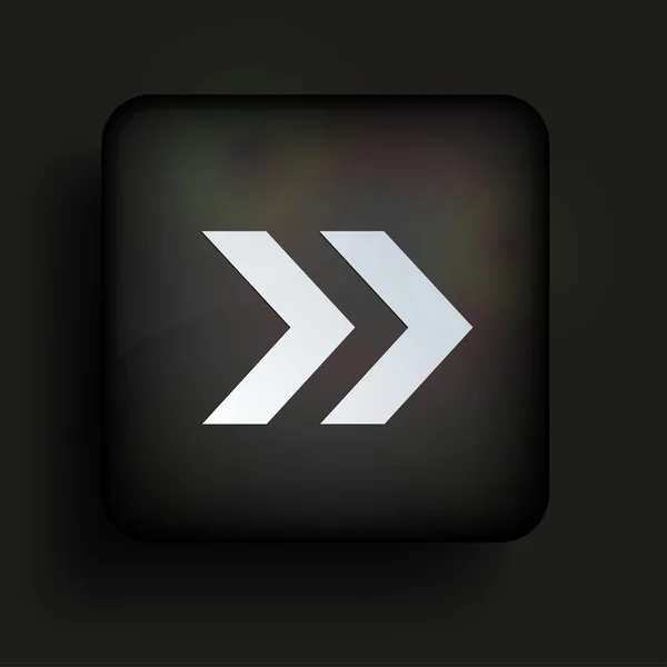 Vektorové čtvercovou ikonu na černém pozadí. eps10 — Stockový vektor