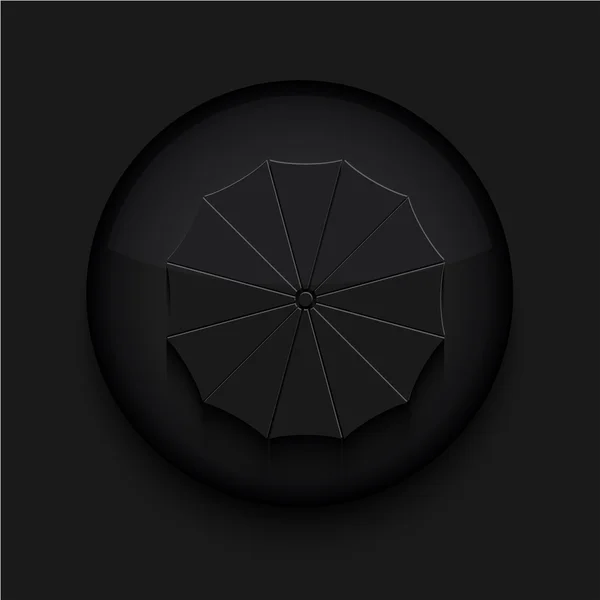 Icona a cerchio nero vettorio.Eps10 — Vettoriale Stock