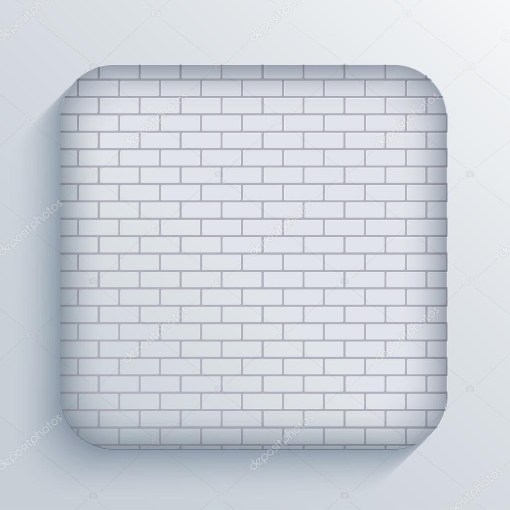 Vector app brick icon on blue background. Eps10