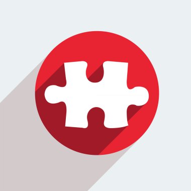 gri arka plan üzerinde kırmızı bir daire simgesi.