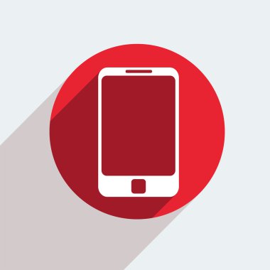 gri arka plan üzerinde kırmızı bir daire simgesi.