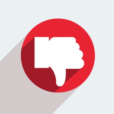 gri arka plan üzerinde kırmızı bir daire simgesi.